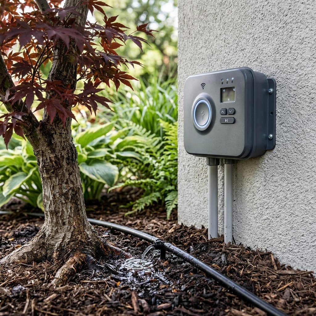 Representative North Bay landscape concept: Irrigation and water-wise systems.